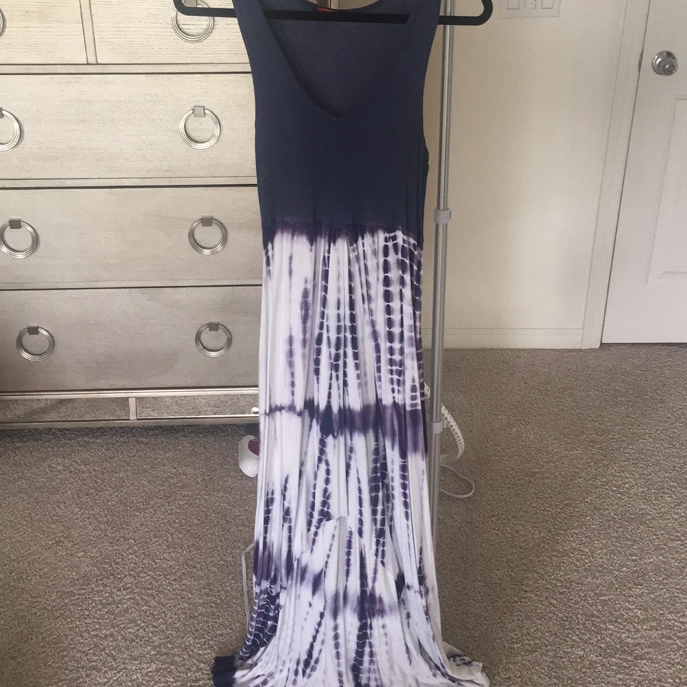 Sleeveless Tie Die High/Low MaxiDress